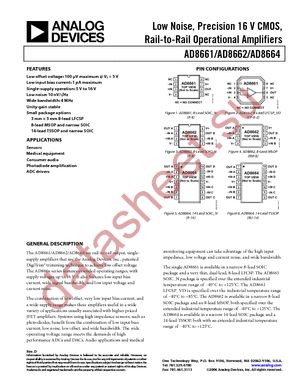 AD8662ARMZ-R2 datasheet  